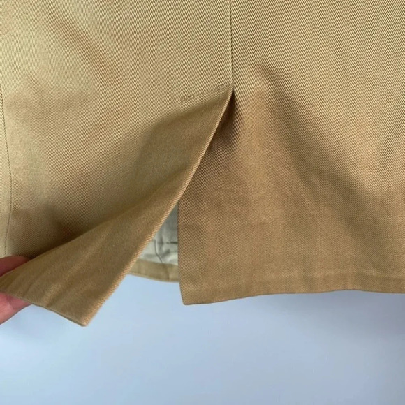 L.L. Bean Neutral Blazer Camel Tan Twill Cotton  Long Sleeve Padded Preppy 6 - Picture 9 of 14